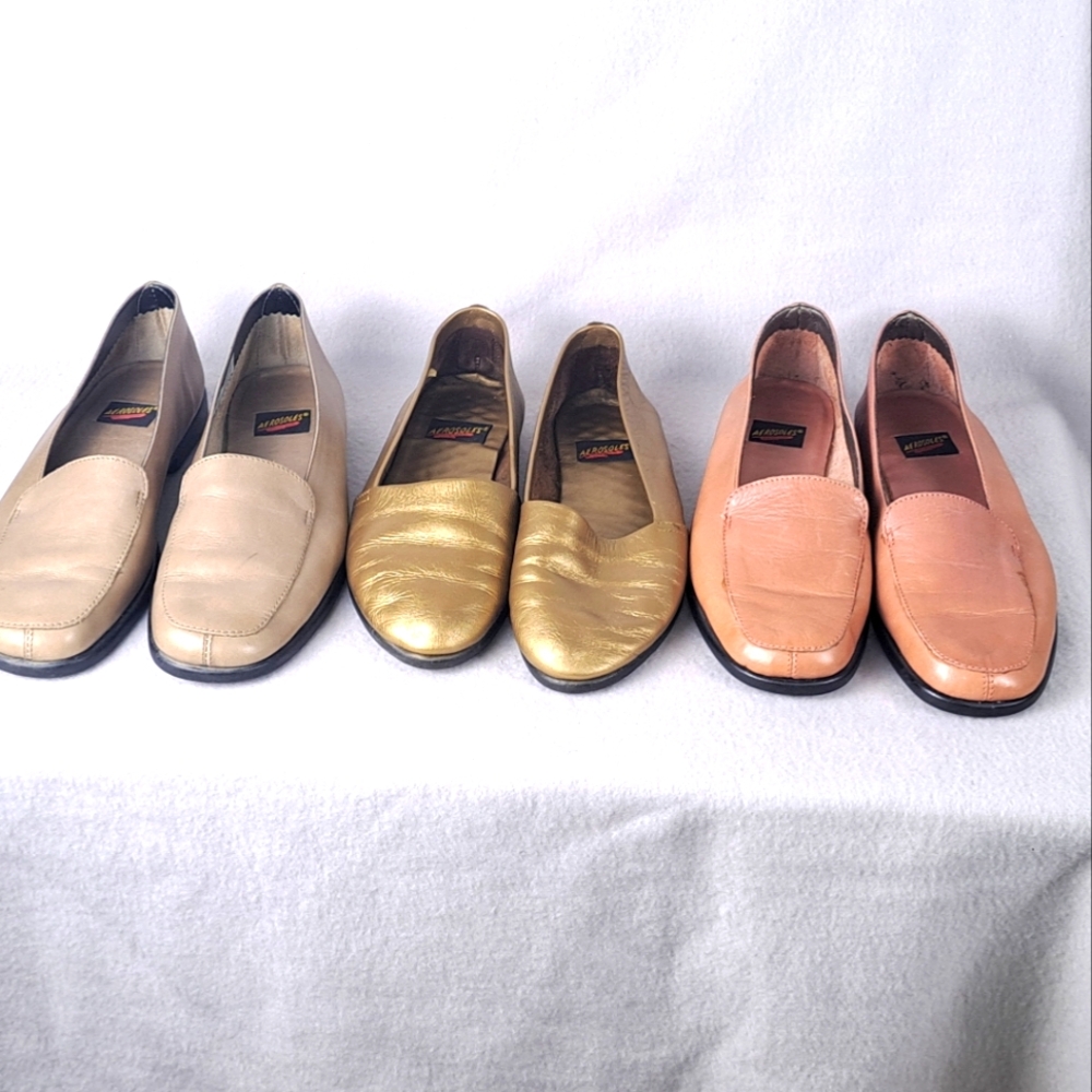 AEROSOLES Women's Leather Flats Bundle – Size 7.5 | Lot of 3 | Comfortable